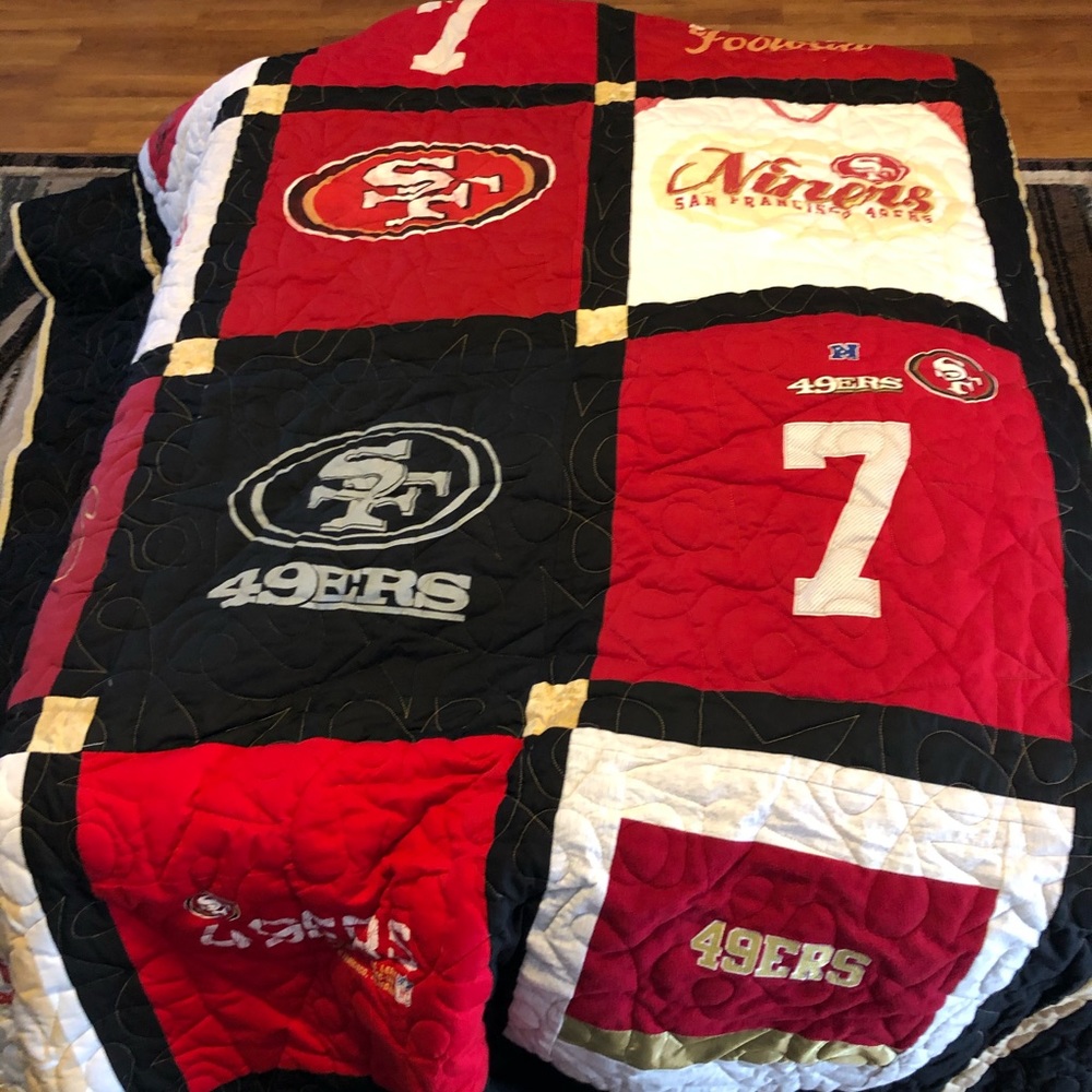 San Francisco 49ers handmade T-shirt quilt